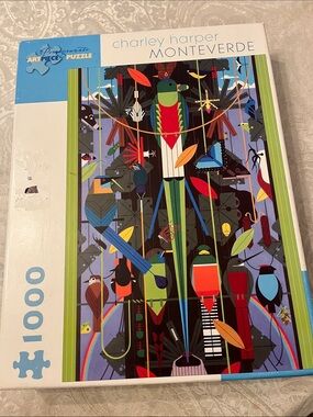 Charley Harper Monteverde 1000-Piece Puzzle - Colorful Birds by Pomegranate